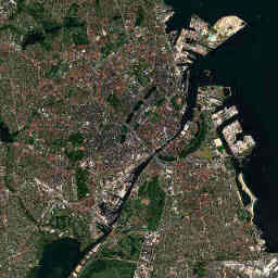 Kopenhagen: Satellitenausschnitt vom 7. Aug. 2020