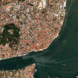 Lissabon: Satellitenausschnitt vom 25. Aug. 2020