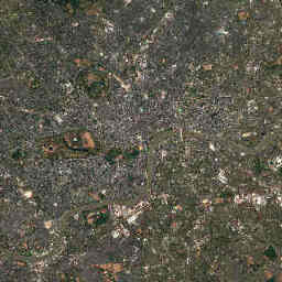 London: Satellitenausschnitt vom 9. Aug. 2020