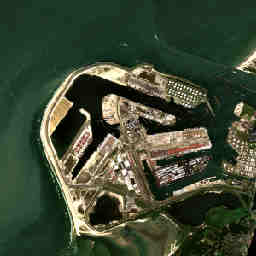 Maasvlakte bei Rotterdam: Satellitenausschnitt vom 21. Aug. 2020