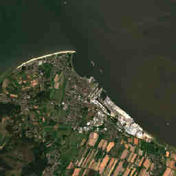Wattenmeer bei Cuxhaven: Satellitenausschnitt vom 13. Aug. 2026